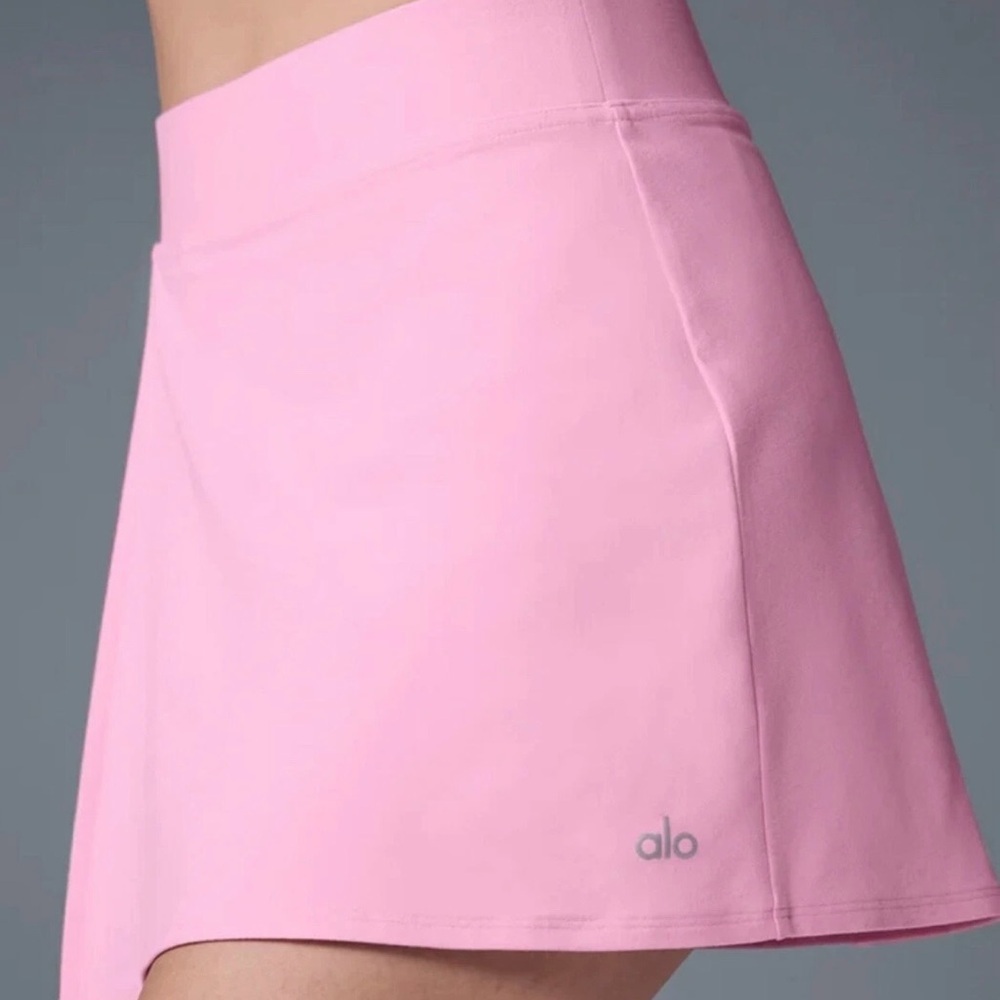 NWT Alo Yoga Alosoft Backspin Skirt Pink Size L Tennis Active - Picture 3 of 7